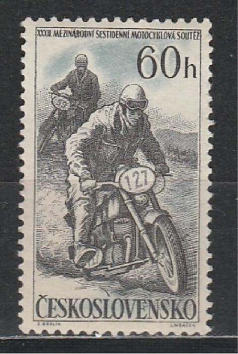 Мотогонки, ЧССР 1957, 1 марка